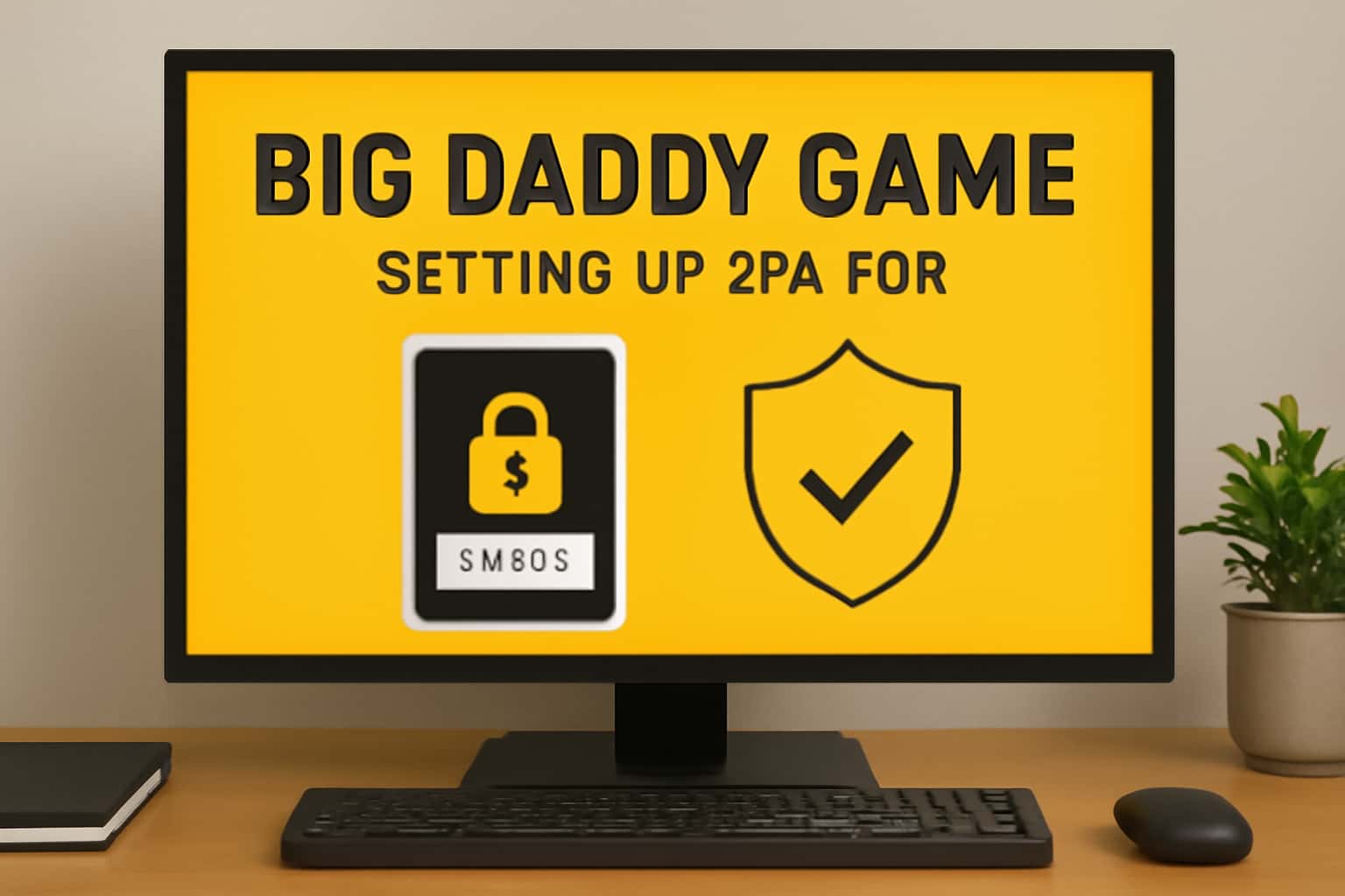 Informative scene depicting the setup process for 2FA in Big Daddy Game.