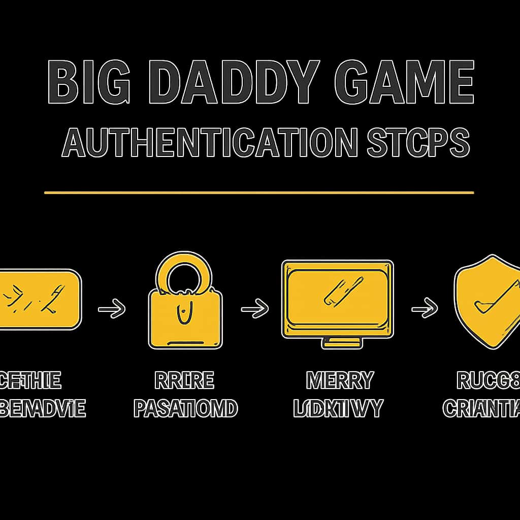 Diagram illustrating the Authentication Steps for Big Daddy Game.