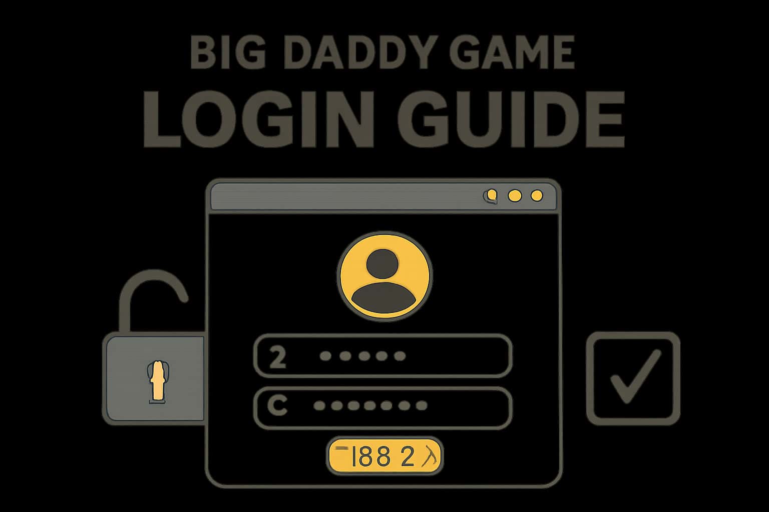A digital representation of the Big Daddy Game Login Guide, highlighting security features.