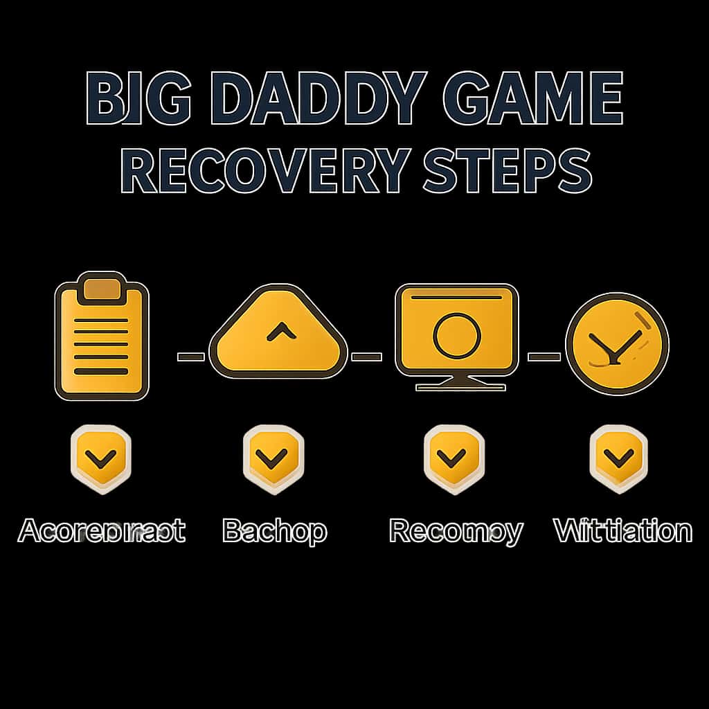 Diagram on the process of recovering access to Big Daddy Game.