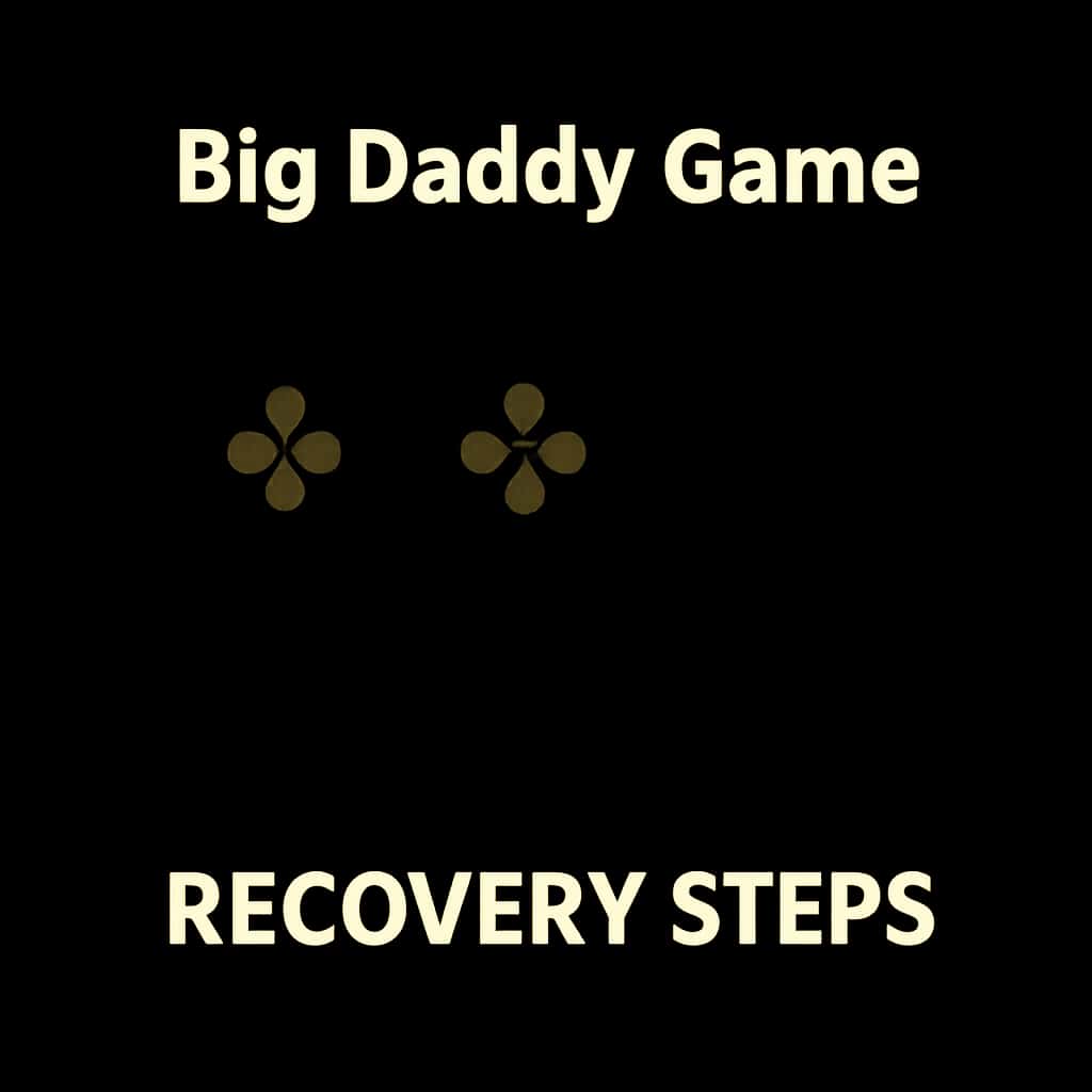 Icon representing guidance for Big Daddy Game Recovery Steps.