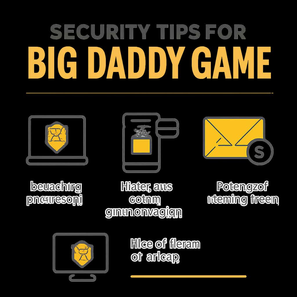 Illustration explaining security practices for Big Daddy Game.