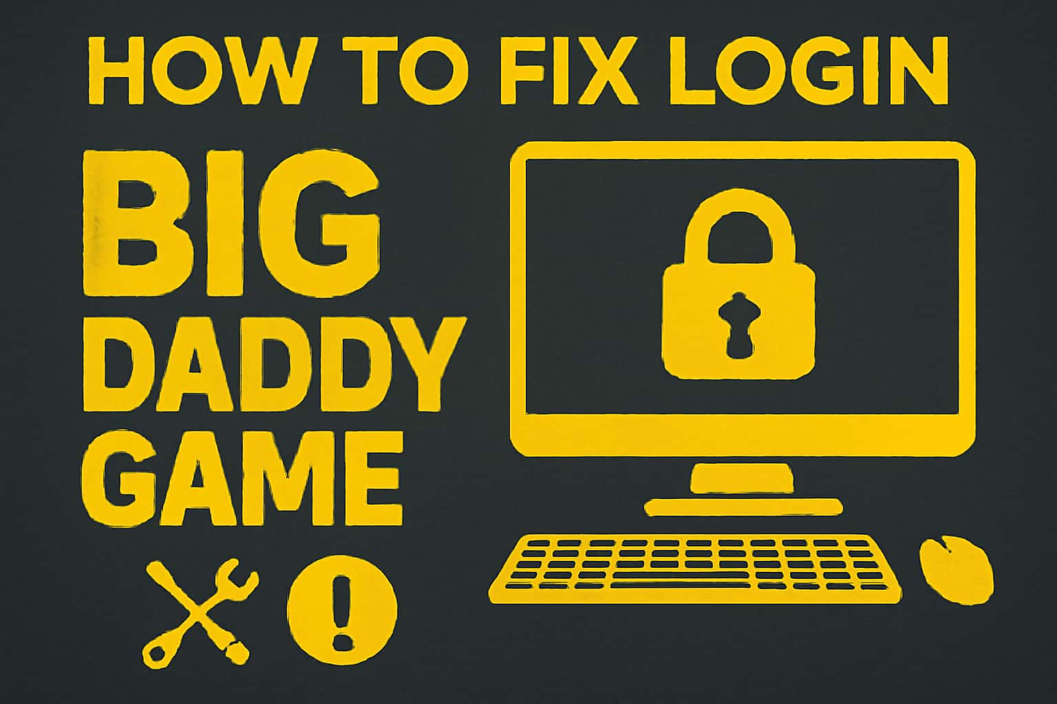 Informational scene illustrating login for Big Daddy Game