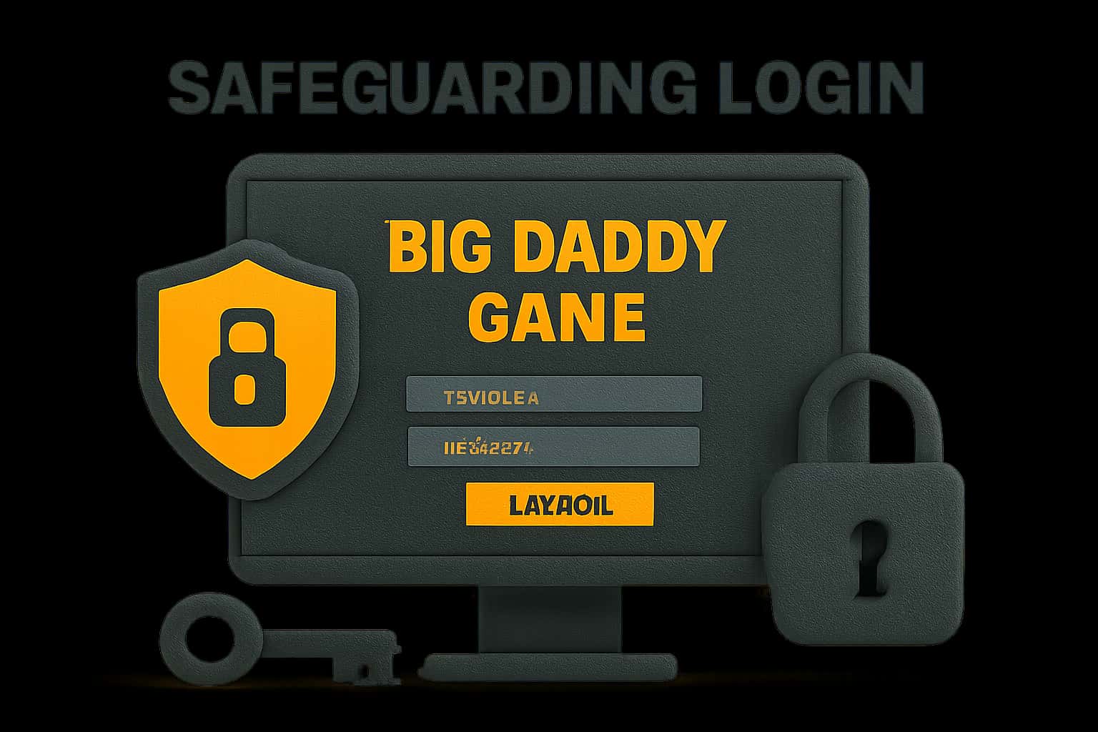 A visual representation of securing login access for Big Daddy Game users, emphasizing safety measures.
