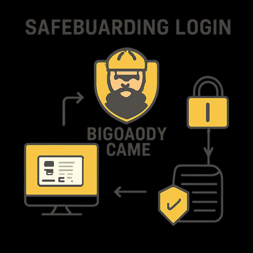 Illustration depicting the process of safeguarding Big Daddy Game login.