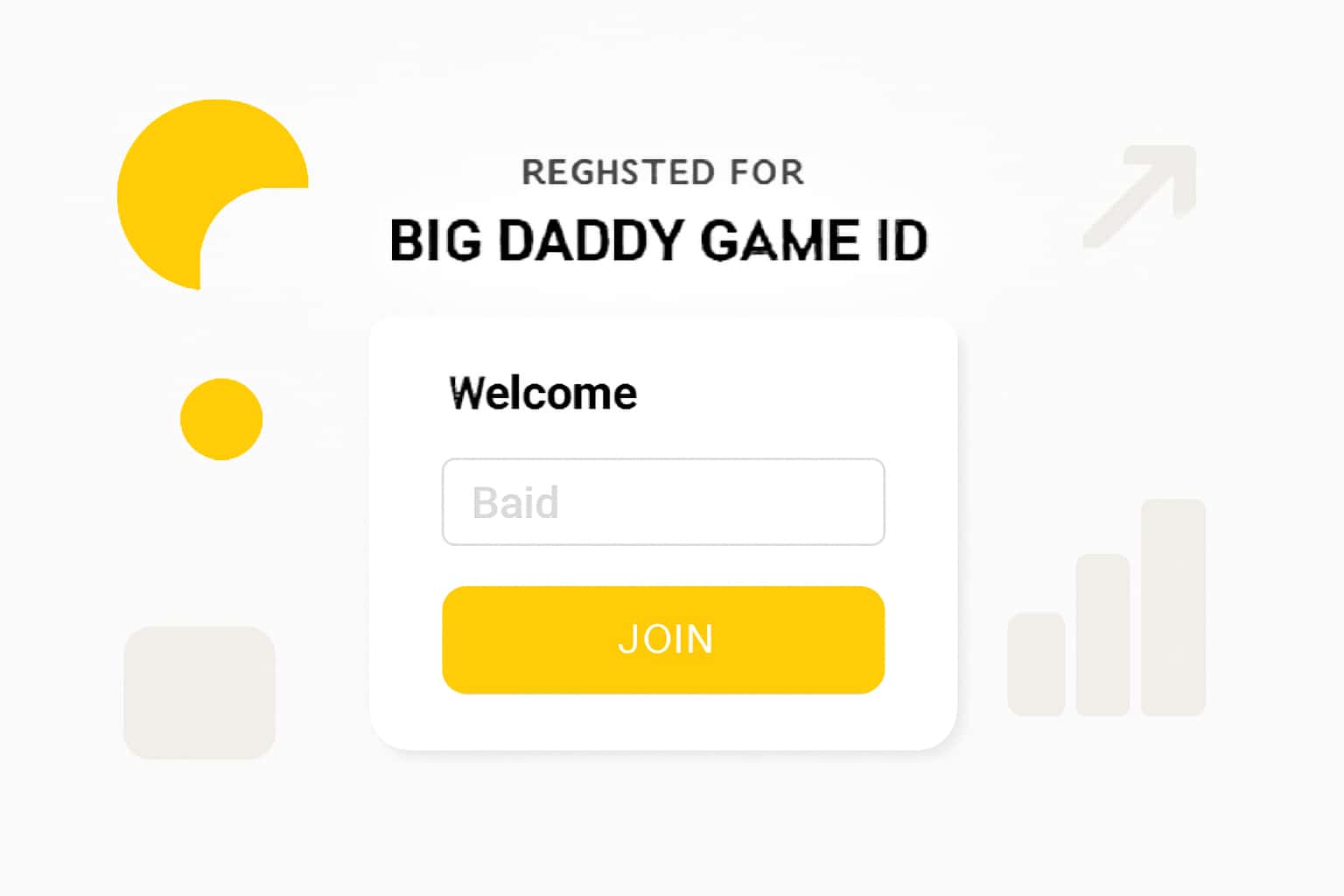Register for Big Daddy Game ID Interface